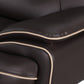 47" Brown and Silver Leather Match Arm Chair By Homeroots | Armchairs | Modishstore - 9