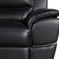 37" Chic Black Leather Sofa By Homeroots | Sofas | Modishstore - 4
