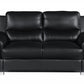 37" Chic Black Leather Loveseat By Homeroots | Loveseats | Modishstore