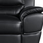 37" Chic Black Leather Loveseat By Homeroots | Loveseats | Modishstore - 4