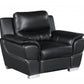 37" Black Chic Leather Recliner Chair By Homeroots | Recliners | Modishstore - 2