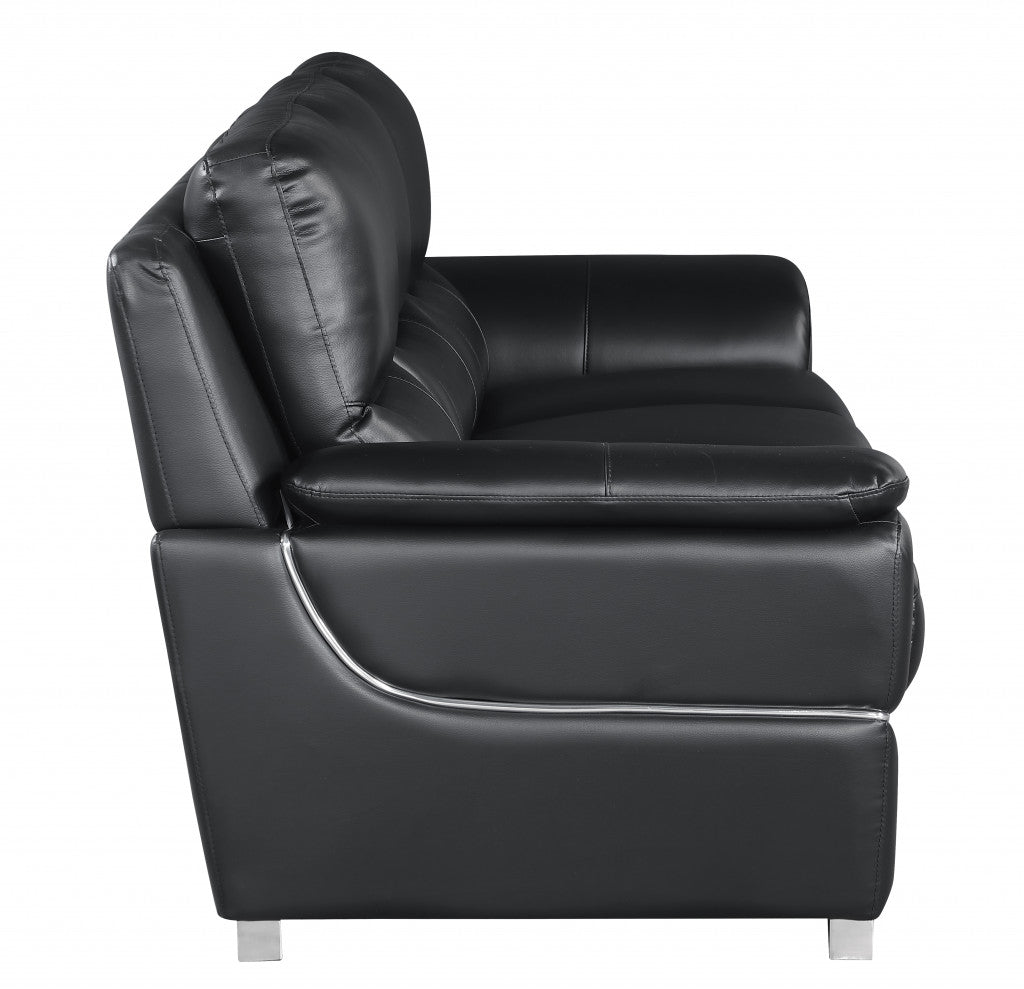 37" Black Chic Leather Recliner Chair By Homeroots | Chairs & Recliners | Modishstore - 4