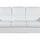 37" Chic White Leather Sofa By Homeroots | Sofas | Modishstore