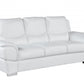 37" Chic White Leather Sofa By Homeroots | Sofas | Modishstore - 2