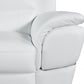 37" Chic White Leather Loveseat By Homeroots | Loveseats | Modishstore - 5