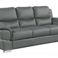 37" Chic Grey Leather Sofa By Homeroots | Sofas | Modishstore - 2