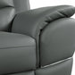 37" Chic Grey Leather Sofa By Homeroots | Sofas | Modishstore - 5
