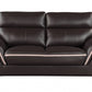 110" Charming Brown Leather Sofa Set By Homeroots | Sofa Set | Modishstore - 4