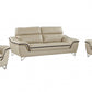 108" Charming Beige Leather Sofa Set By Homeroots | Sofa Set | Modishstore