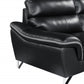 36" Contemporary Black Leather Chair By Homeroots | Lounge Chairs | Modishstore - 5