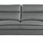 36" Contemporary Grey Leather Loveseat By Homeroots | Loveseats | Modishstore