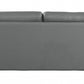 36" Contemporary Grey Leather Loveseat By Homeroots | Loveseats | Modishstore - 3
