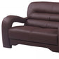 36" Glamorous Brown Leather Loveseat By Homeroots | Loveseats | Modishstore - 4