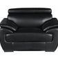 114" Captivating Black Leather Sofa Set By Homeroots | Sofa Set | Modishstore - 3