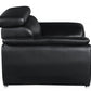 86" Captivating Black Leather Sofa By Homeroots | Sofa Set | Modishstore - 4