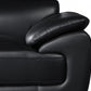 86" Captivating Black Leather Sofa By Homeroots | Sofa Set | Modishstore - 5