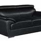Captivating Black Leather Loveseat By Homeroots | Loveseats | Modishstore - 2