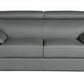 114" Captivating Grey Leather Sofa Set By Homeroots | Sofa Set | Modishstore - 4