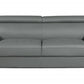 114" Captivating Grey Leather Sofa Set By Homeroots | Sofa Set | Modishstore - 5