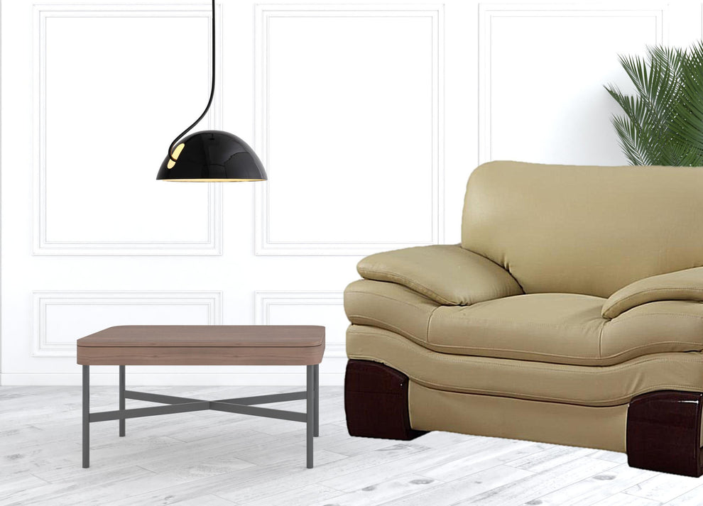 44" Dazzling Beige Leather Chair By Homeroots | Accent Chairs | Modishstore - 2