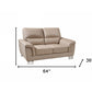 37" Modern Beige Leather Loveseat By Homeroots | Loveseats | Modishstore - 5
