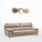 37" Classy Beige Leather Sofa By Homeroots