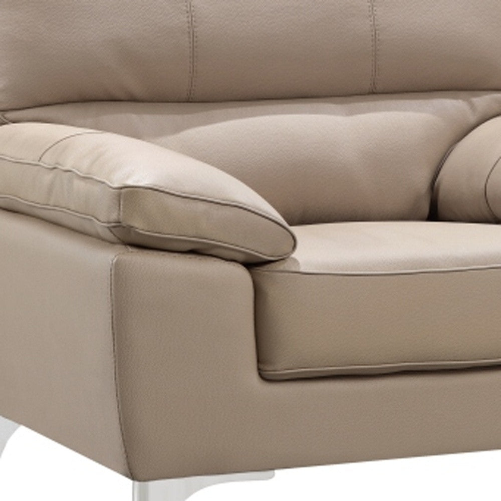 37" Beige Classy Chair By Homeroots | Accent Chairs | Modishstore - 3