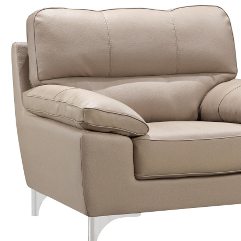 37" Beige Classy Chair By Homeroots | Accent Chairs | Modishstore - 4