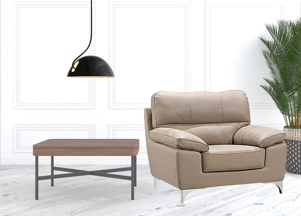 37" Beige Classy Chair By Homeroots | Accent Chairs | Modishstore - 2