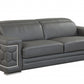 89" Sturdy Dark Gray Leather Sofa By Homeroots | Sofas | Modishstore - 2