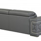 89" Sturdy Dark Gray Leather Sofa By Homeroots | Sofas | Modishstore - 3