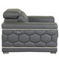 89" Sturdy Dark Gray Leather Sofa By Homeroots | Sofas | Modishstore - 5