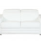71" Sturdy White Leather Loveseat By Homeroots | Loveseats | Modishstore