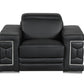 114" Sturdy Black Leather Sofa Set By Homeroots | Sofa Set | Modishstore - 3