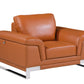 32" Camel Lovely Leather Chair By Homeroots | Armchairs | Modishstore