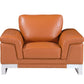 32" Camel Lovely Leather Chair By Homeroots | Armchairs | Modishstore - 2