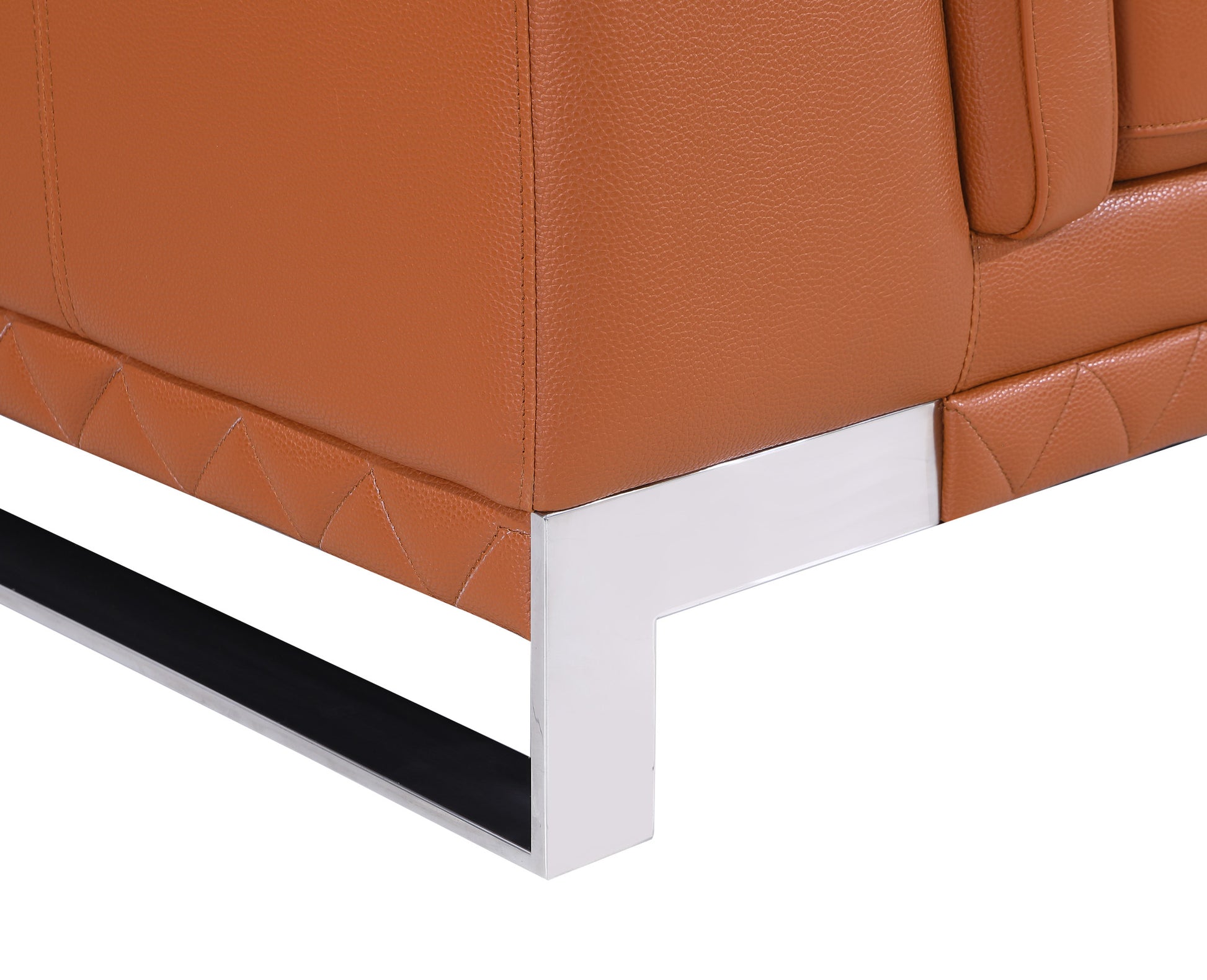 32" Camel Lovely Leather Chair By Homeroots | Armchairs | Modishstore - 8