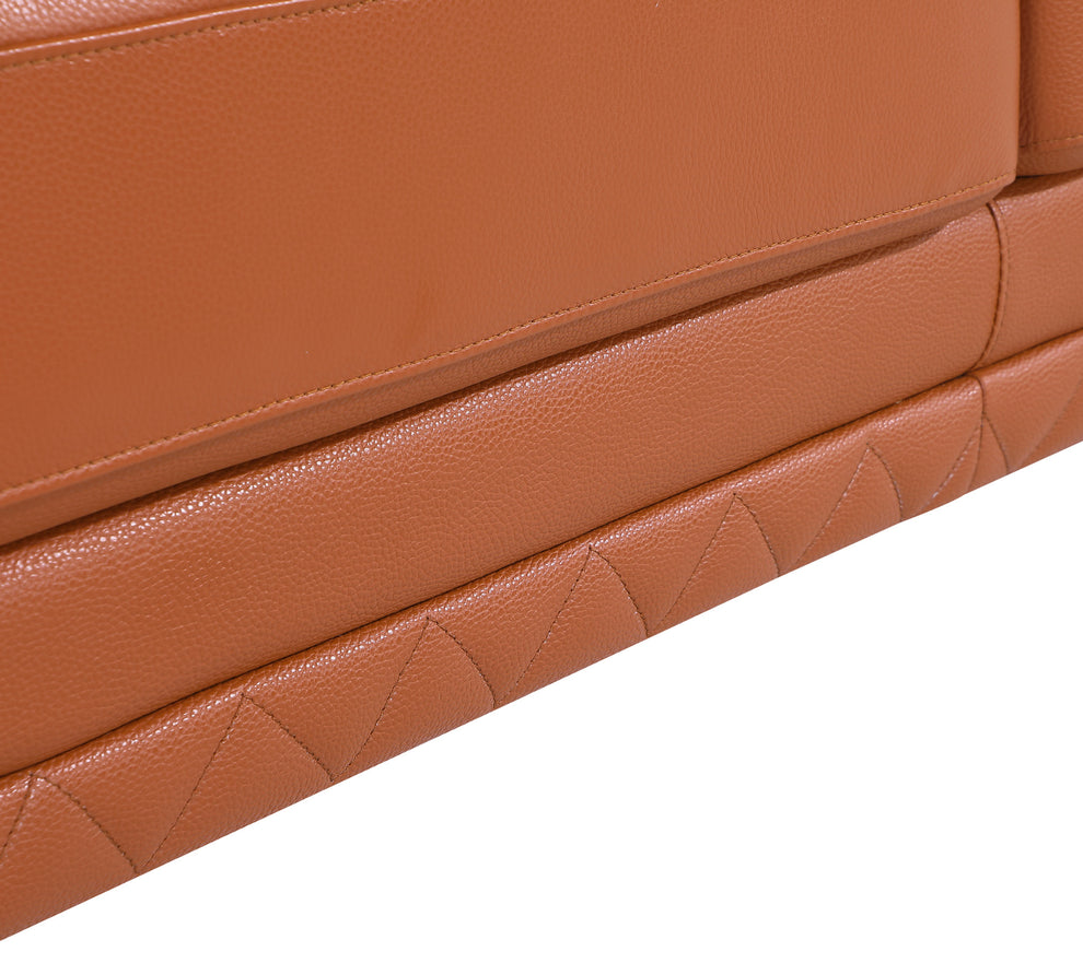 32" Camel Lovely Leather Chair By Homeroots | Armchairs | Modishstore - 9