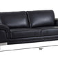 96" Lovely Black Leather Sofa Set By Homeroots | Sofa Set | Modishstore - 3