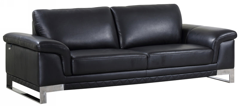 32" Lovely Black Leather Sofa By Homeroots | Sofas | Modishstore
