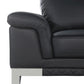 32" Black Lovely Leather Chair By Homeroots