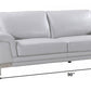 96" Lovely Light Gray Leather Sofa Set By Homeroots | Sofa Set | Modishstore - 4