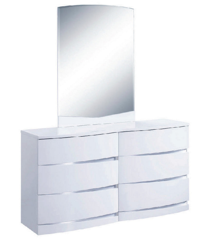 32" Exquisite White High Gloss Dresser By Homeroots | Dressers | Modishstore