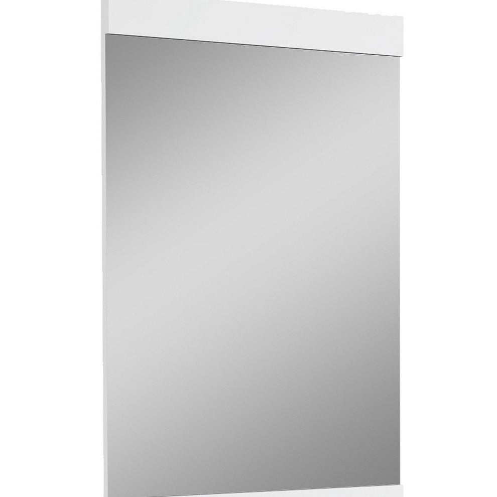 45" Superb White High Gloss Mirror By Homeroots | Mirrors | Modishstore - 3