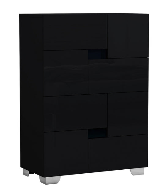 44" Superb Black High Gloss Chest By Homeroots