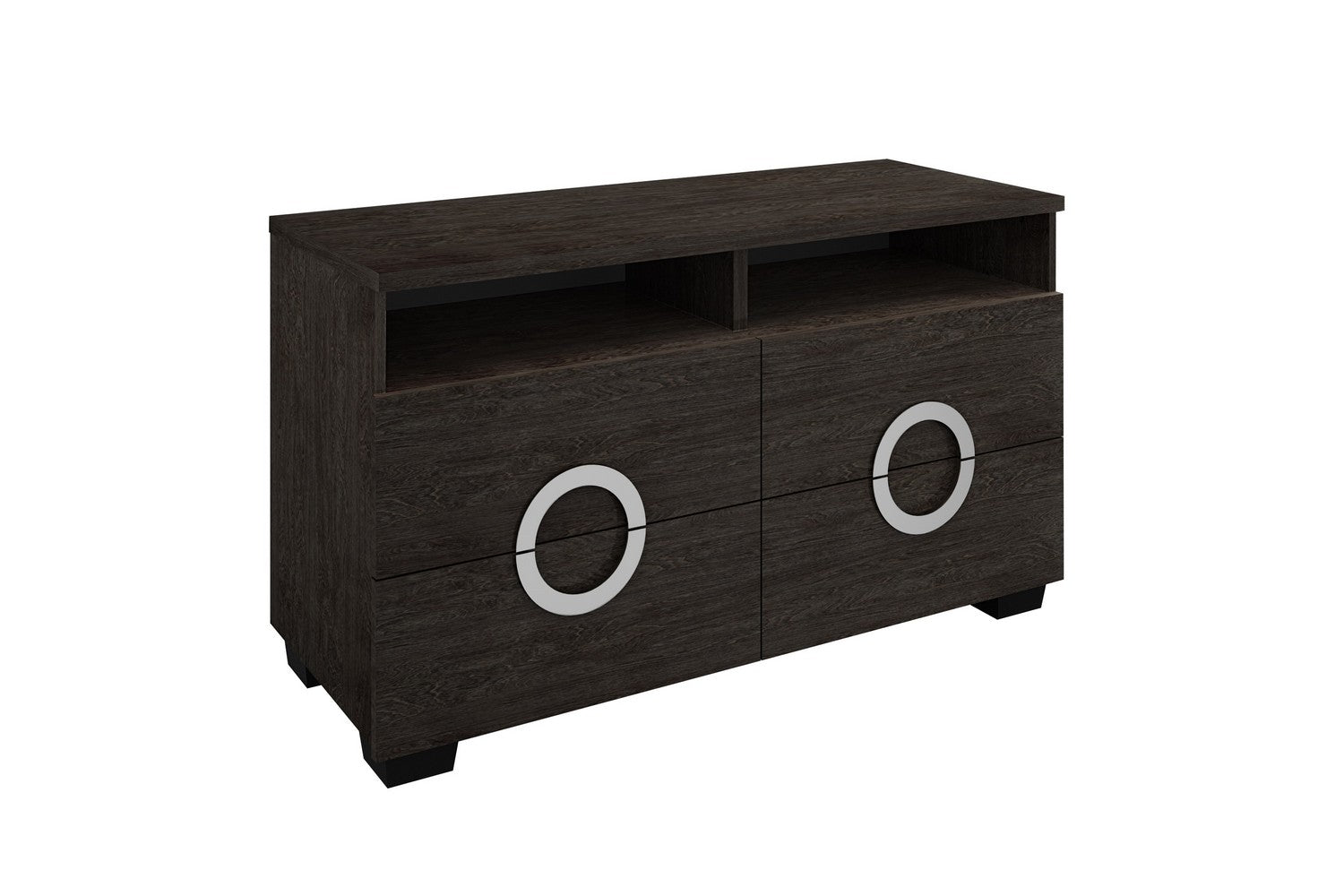27" Refined Grey High Gloss TV Entertainment Unit By Homeroots | TV Stands | Modishstore