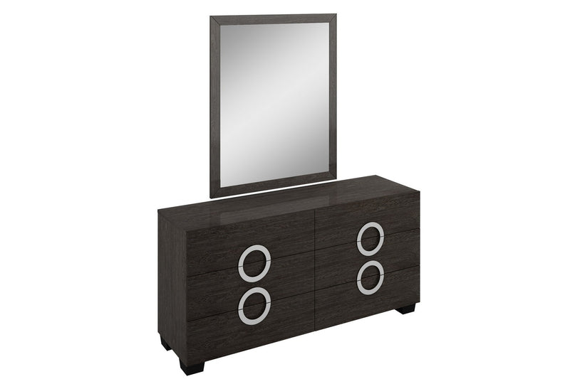 31" Refined Grey High Gloss Dresser By Homeroots | Dressers | Modishstore