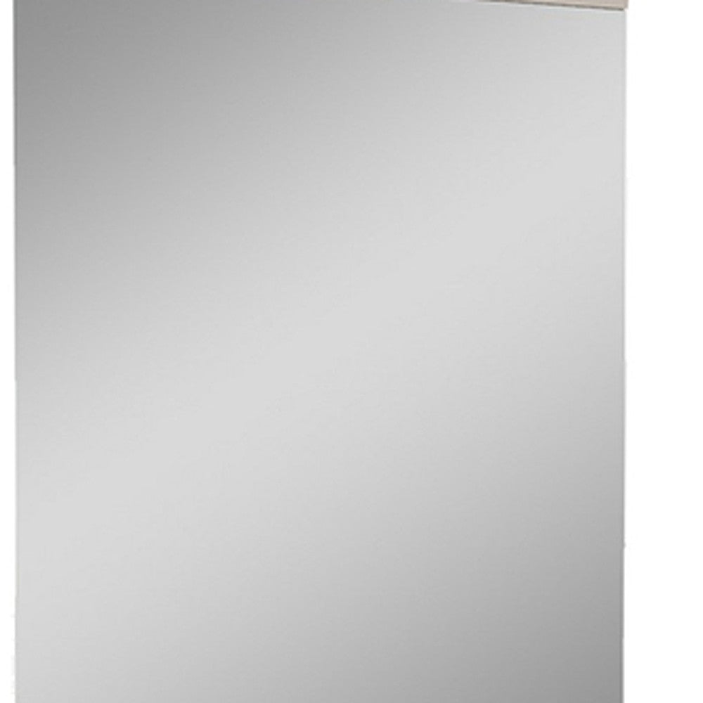 47" Refined Beige High Gloss Mirror By Homeroots | Mirrors | Modishstore - 4