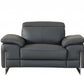 93" Tasteful Dark Grey Leather Sofa Set By Homeroots | Sofa Set | Modishstore - 3
