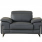 93" Tasteful Dark Grey Leather Sofa Set By Homeroots | Sofa Set | Modishstore - 3
